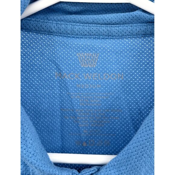 Mack Weldon Polo Shirt Mens Size Medium Blue Vented Short Sleeve Golf - Picture 2 of 4